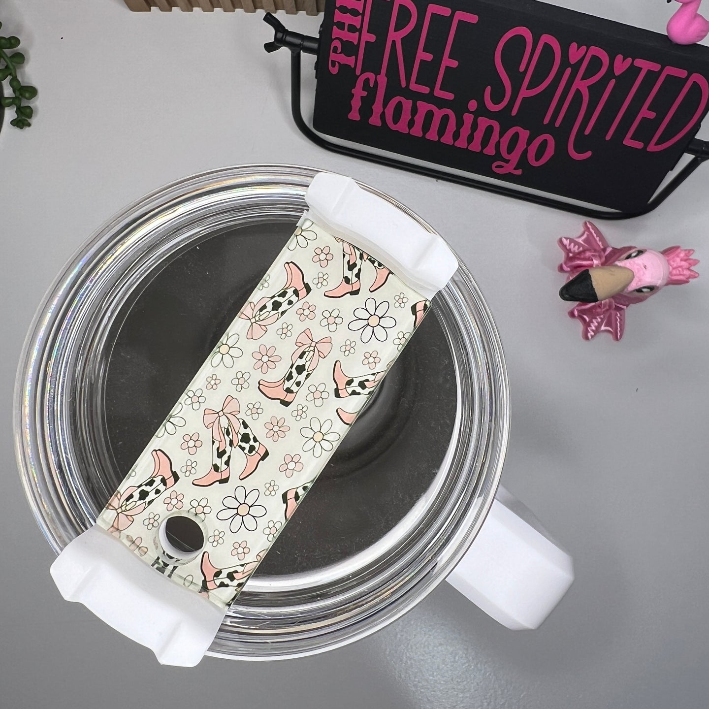 Cow Boots Tumbler Tag